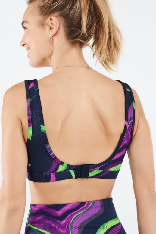 femmes soutien-gorge de sport à impact moyen rivka B0B6R1891 vague de brume Fabletics