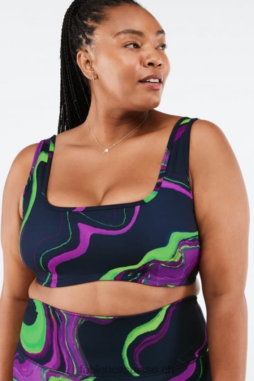 femmes soutien-gorge de sport à impact moyen rivka B0B6R1892 vague de brume Fabletics