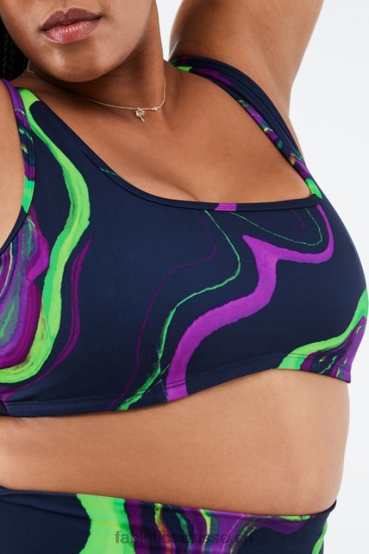 femmes soutien-gorge de sport à impact moyen rivka B0B6R1892 vague de brume Fabletics