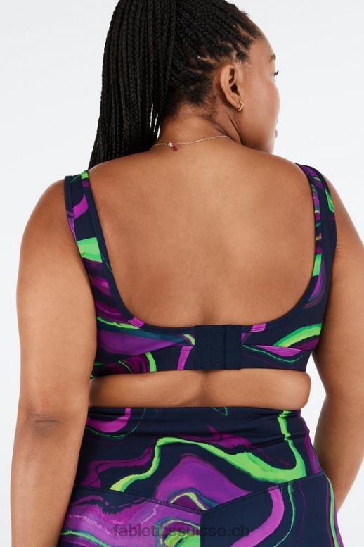 femmes soutien-gorge de sport à impact moyen rivka B0B6R1892 vague de brume Fabletics