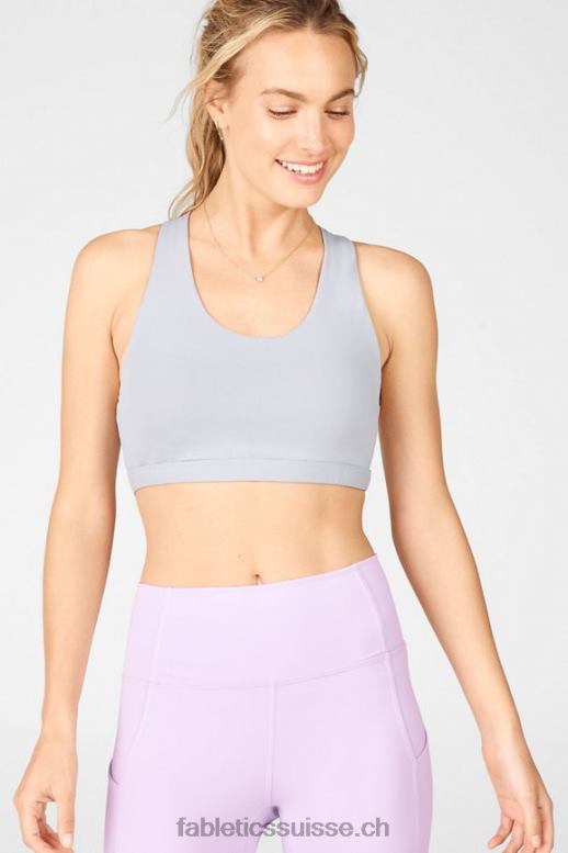 femmes soutien-gorge de sport à impact moyen vera B0B6R1931 gris brume/citron/violet ciel Fabletics