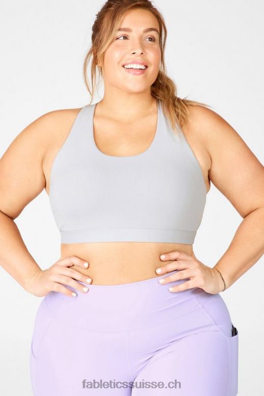 femmes soutien-gorge de sport à impact moyen vera B0B6R1932 gris brume/citron/violet ciel Fabletics