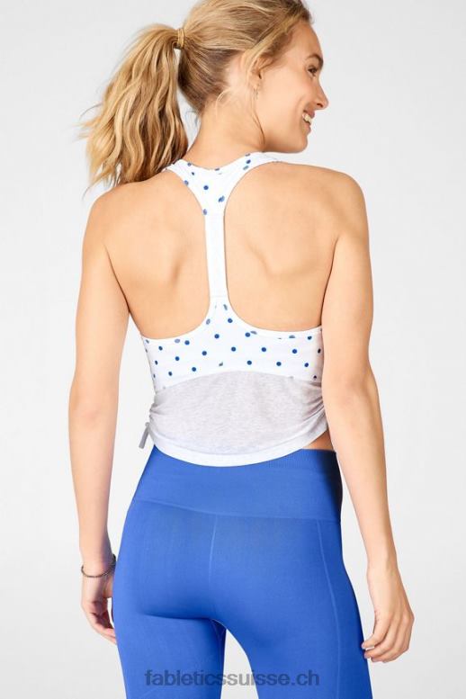 femmes soutien-gorge de sport à logo ryan B0B6R1926 point logo baja blanc Fabletics