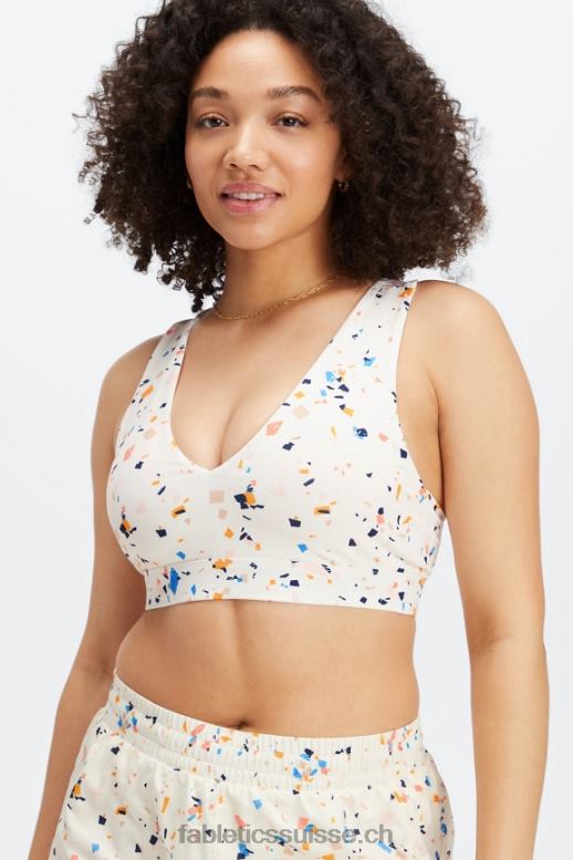 femmes soutien-gorge de sport mi-long à impact moyen 129 B0B6R1830 logo terrazzo/réfléchissant Fabletics