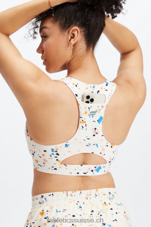 femmes soutien-gorge de sport mi-long à impact moyen 129 B0B6R1830 logo terrazzo/réfléchissant Fabletics