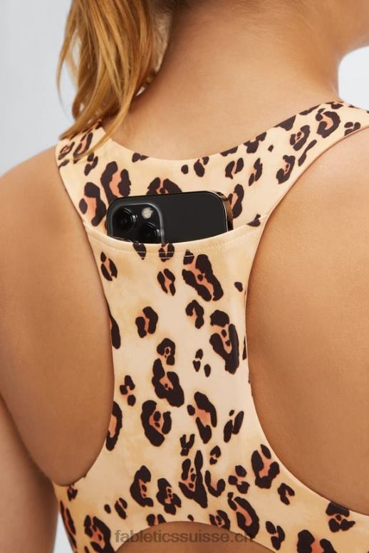 femmes soutien-gorge de sport mi-long à impact moyen 129 B0B6R1832 léopard du désert Fabletics