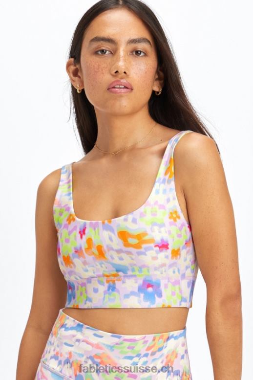 femmes soutien-gorge de sport midi réversible harlyn à impact moyen B0B6R1850 nouvelle vague florale/poussée Fabletics