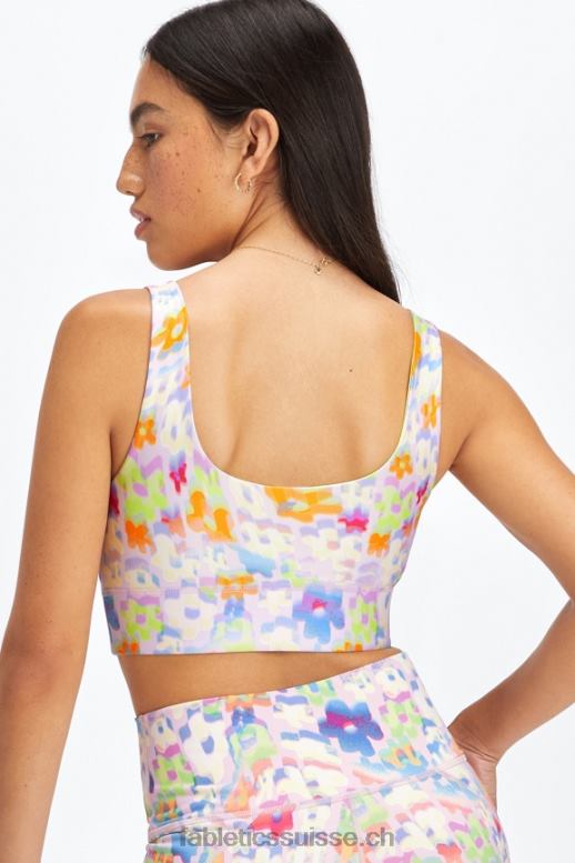 femmes soutien-gorge de sport midi réversible harlyn à impact moyen B0B6R1850 nouvelle vague florale/poussée Fabletics