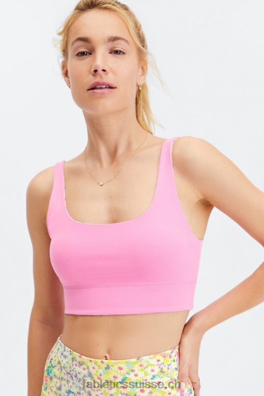 femmes soutien-gorge de sport midi réversible harlyn à impact moyen B0B6R1852 patchwork marguerite/marbre rose Fabletics