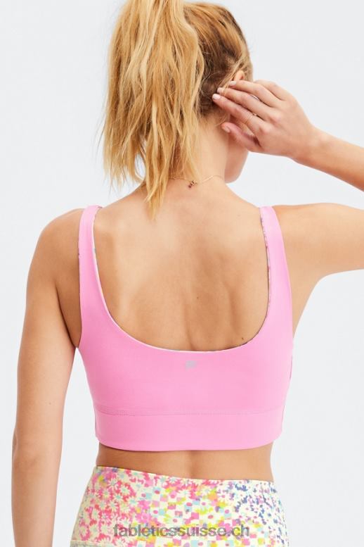 femmes soutien-gorge de sport midi réversible harlyn à impact moyen B0B6R1852 patchwork marguerite/marbre rose Fabletics