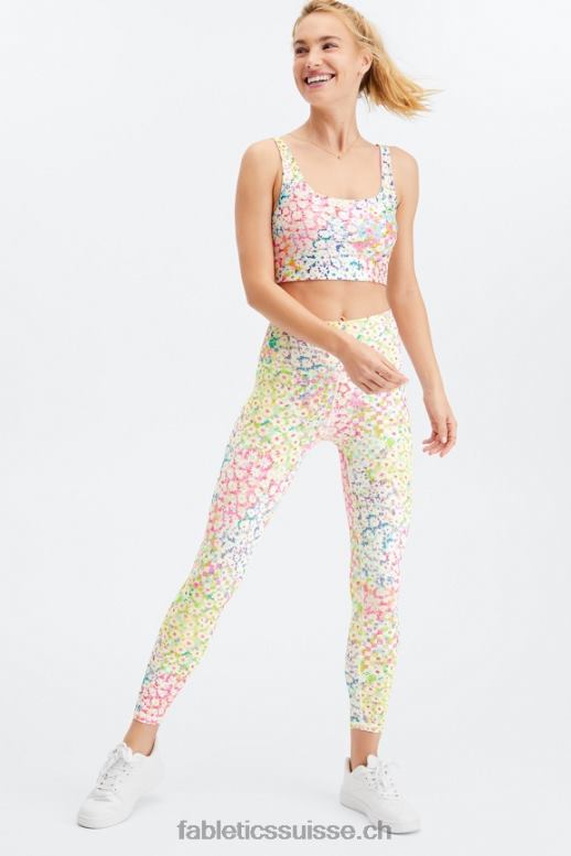 femmes soutien-gorge de sport midi réversible harlyn à impact moyen B0B6R1852 patchwork marguerite/marbre rose Fabletics