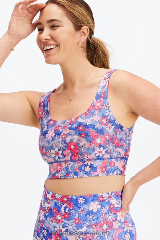 femmes soutien-gorge de sport midi réversible harlyn à impact moyen B0B6R1853 liberté florale/teaberry Fabletics