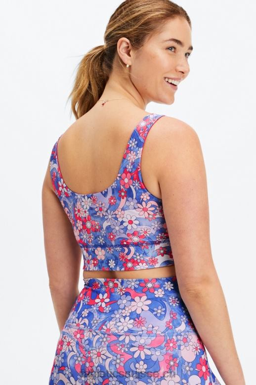 femmes soutien-gorge de sport midi réversible harlyn à impact moyen B0B6R1853 liberté florale/teaberry Fabletics