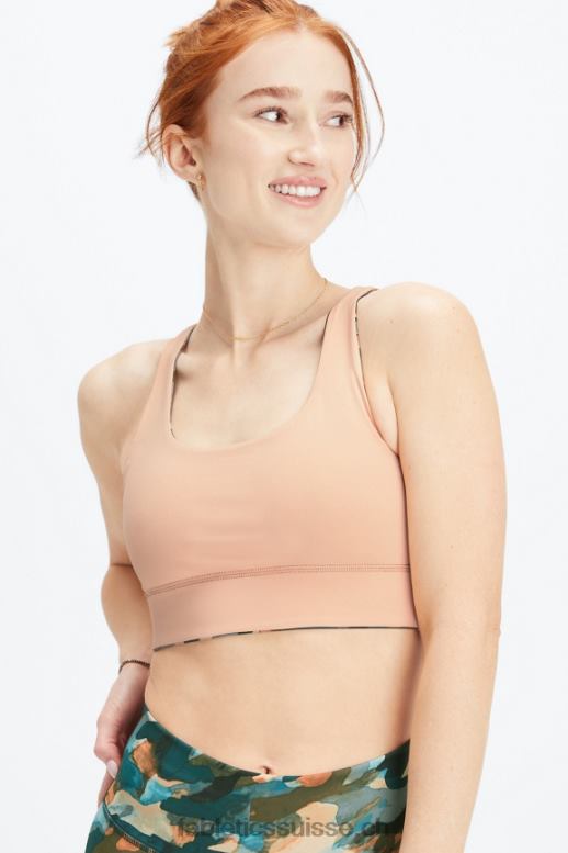 femmes soutien-gorge de sport midi réversible harlyn à impact moyen B0B6R1855 pinceau camo/teinte rose Fabletics