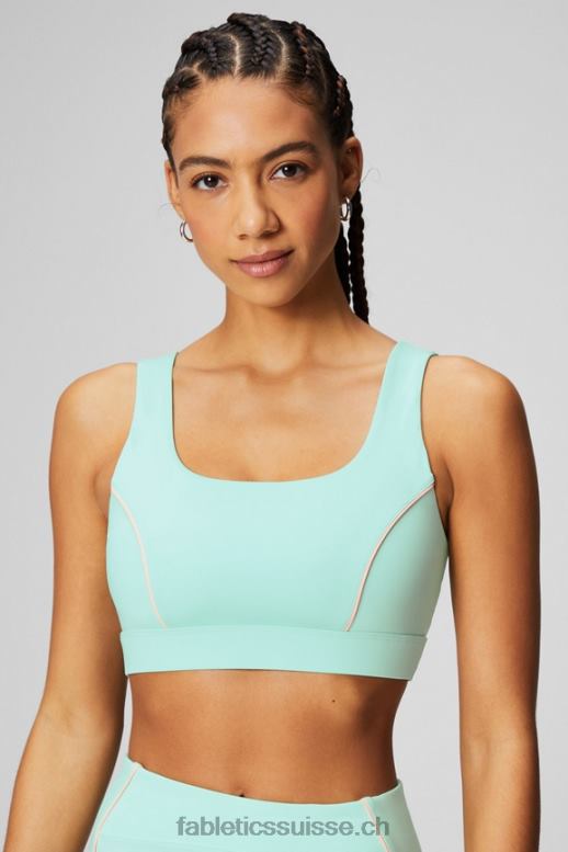 femmes soutien-gorge de sport passepoilé impact moyen B0B6R1817 misty bay/peach kiss Fabletics