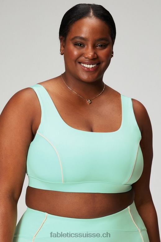 femmes soutien-gorge de sport passepoilé impact moyen B0B6R1818 misty bay/peach kiss Fabletics