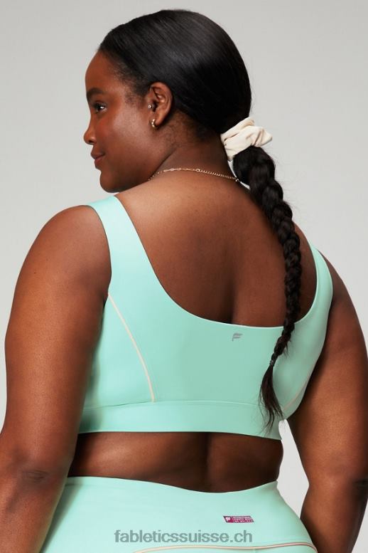 femmes soutien-gorge de sport passepoilé impact moyen B0B6R1818 misty bay/peach kiss Fabletics