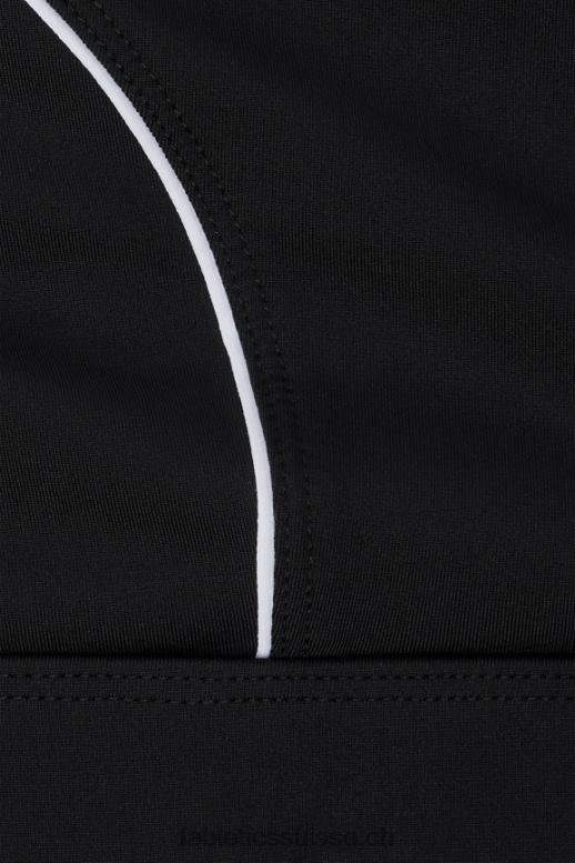 femmes soutien-gorge de sport passepoilé impact moyen B0B6R1844 noir/blanc classique Fabletics