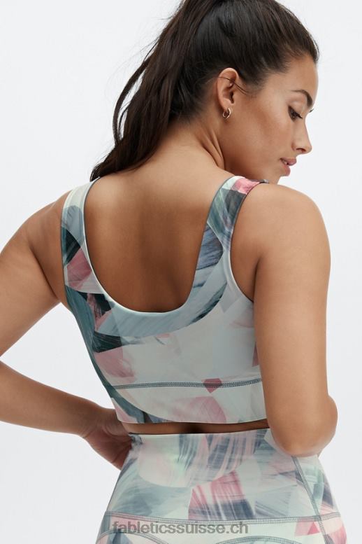 femmes soutien-gorge de sport réversible à impact moyen harlow B0B6R1867 paysage de rêve/nuage de pluie Fabletics