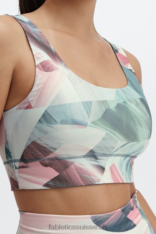 femmes soutien-gorge de sport réversible à impact moyen harlow B0B6R1867 paysage de rêve/nuage de pluie Fabletics