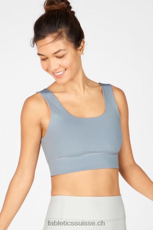 femmes soutien-gorge de sport réversible à impact moyen harlow B0B6R1870 nuage de pluie/gris arctique Fabletics