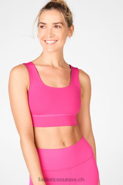 femmes soutien-gorge de sport réversible à impact moyen harlow B0B6R1871 bleu nova/rose peluche Fabletics