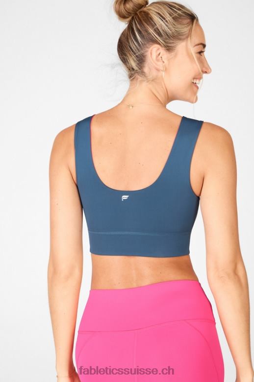 femmes soutien-gorge de sport réversible à impact moyen harlow B0B6R1871 bleu nova/rose peluche Fabletics