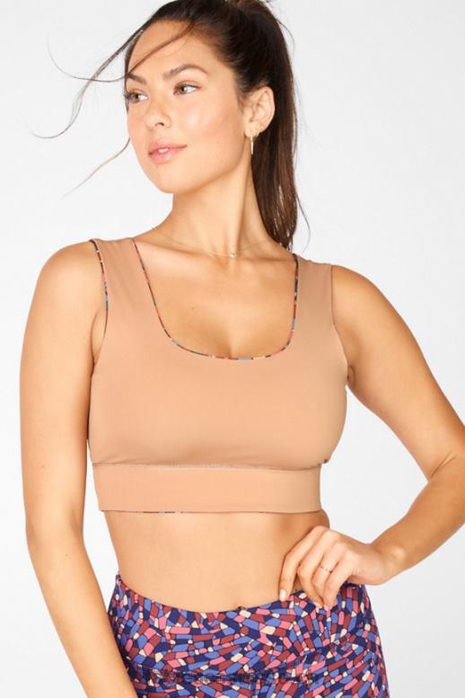 femmes soutien-gorge de sport réversible à impact moyen harlow B0B6R1872 marine crystaline/driftscape Fabletics