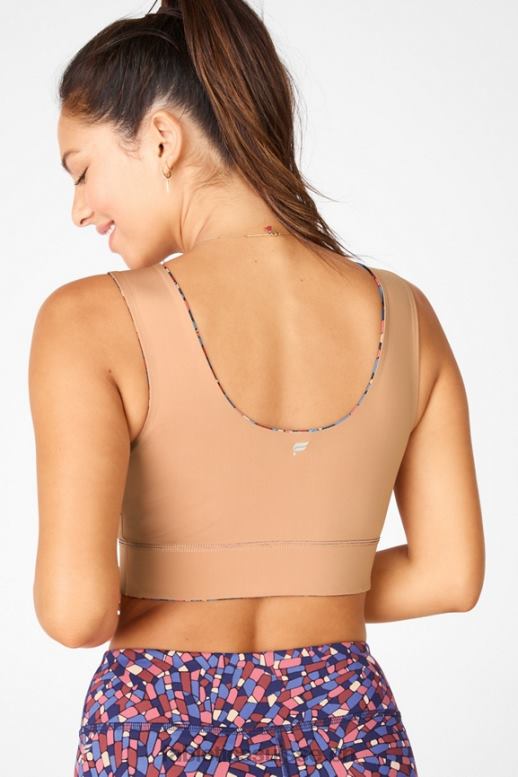 femmes soutien-gorge de sport réversible à impact moyen harlow B0B6R1872 marine crystaline/driftscape Fabletics