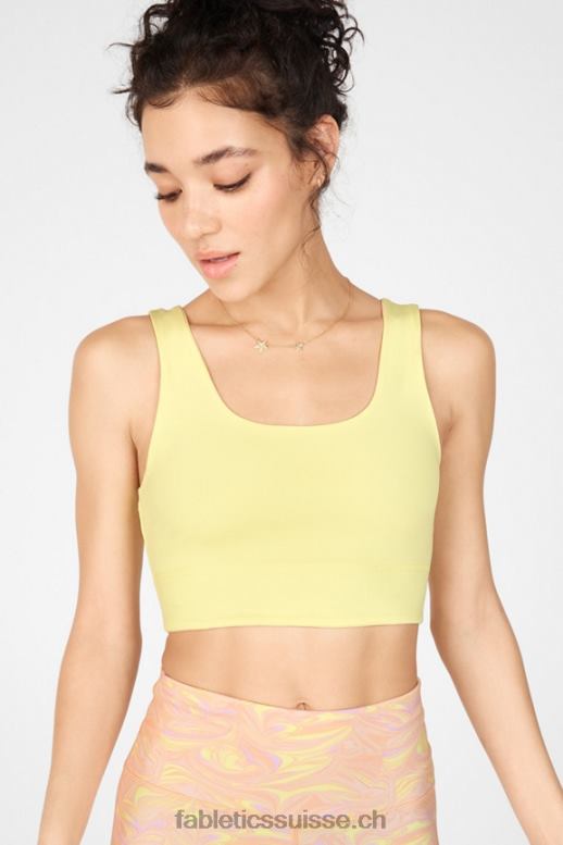 femmes soutien-gorge de sport réversible à impact moyen harlow B0B6R1874 marbre/crème citron Fabletics