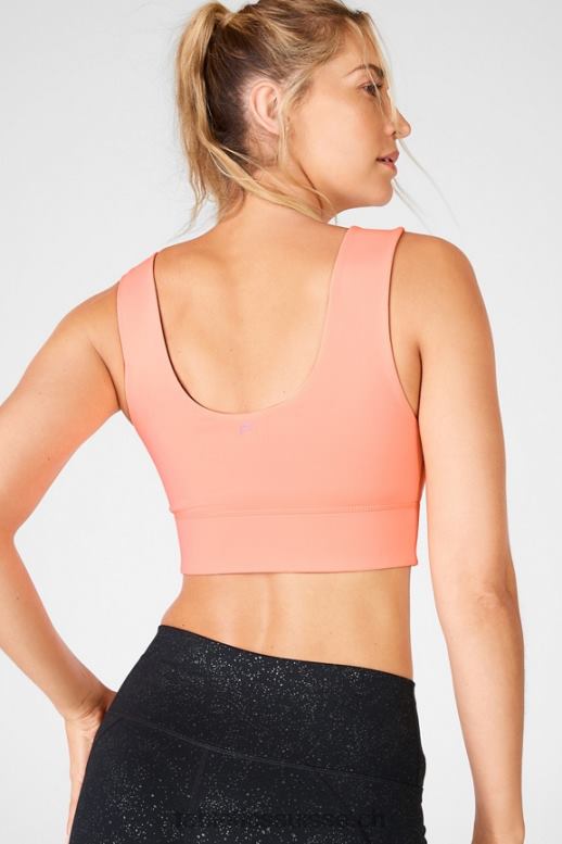 femmes soutien-gorge de sport réversible à impact moyen harlow B0B6R1876 paillettes noires claires / tarte sucrée Fabletics