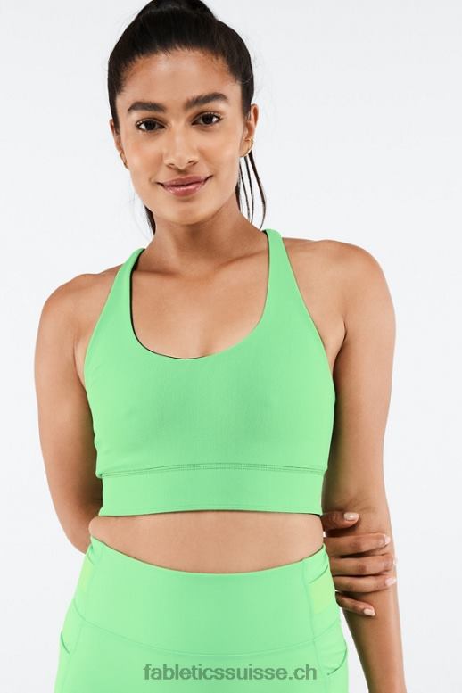 femmes soutien-gorge de sport réversible simone sculptknit B0B6R1863 noir/feuille de printemps Fabletics
