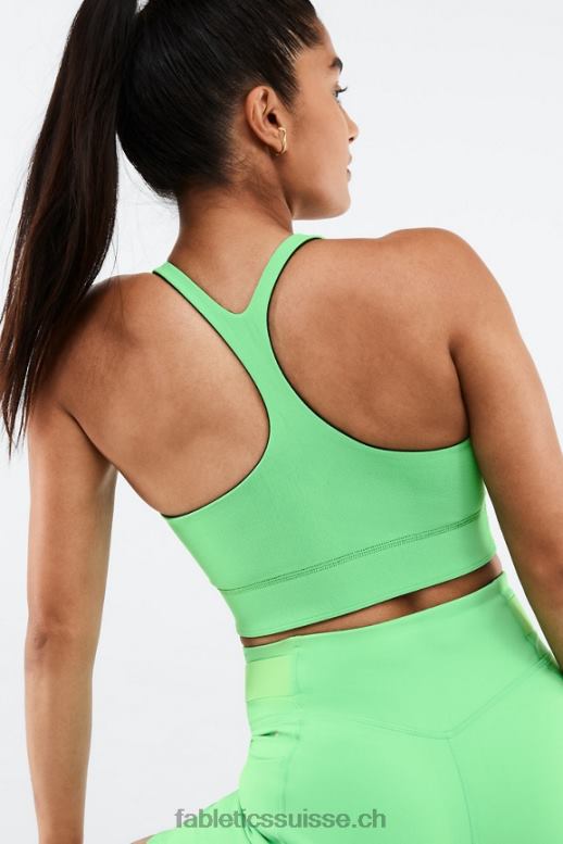 femmes soutien-gorge de sport réversible simone sculptknit B0B6R1863 noir/feuille de printemps Fabletics