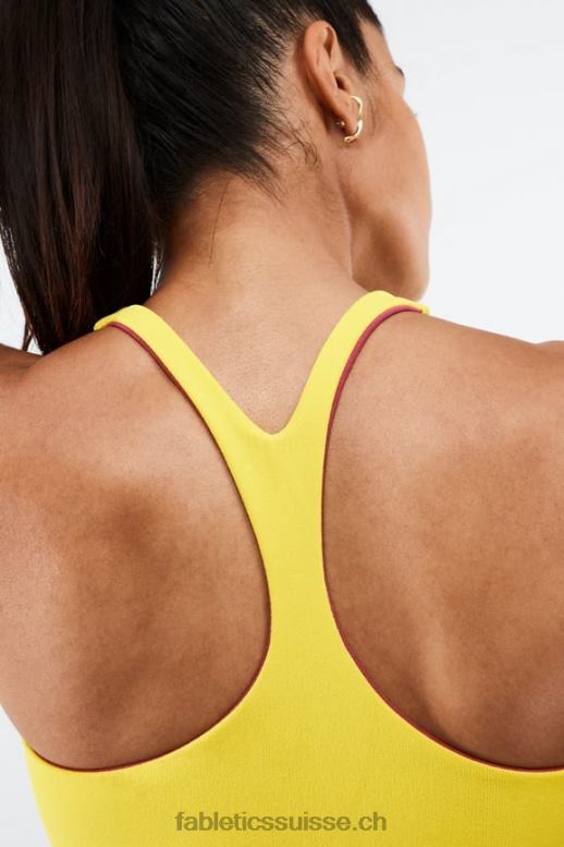 femmes soutien-gorge de sport réversible simone sculptknit B0B6R1864 tournesol/très baie Fabletics