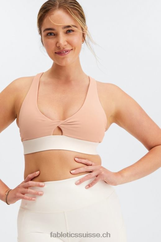 femmes soutien-gorge de sport twist oasis 108 B0B6R1717 teinte rose/aigrette Fabletics