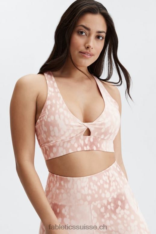femmes soutien-gorge de sport twist oasis 108 B0B6R1718 sable tacheté Fabletics