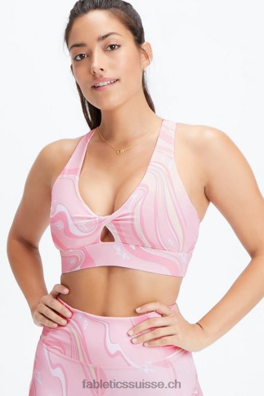 femmes soutien-gorge de sport twist oasis 109 B0B6R1722 marguerite en marbre de goyave Fabletics