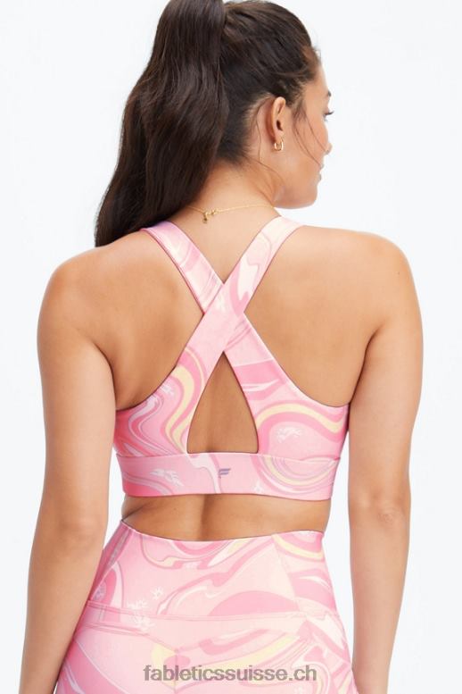 femmes soutien-gorge de sport twist oasis 109 B0B6R1722 marguerite en marbre de goyave Fabletics