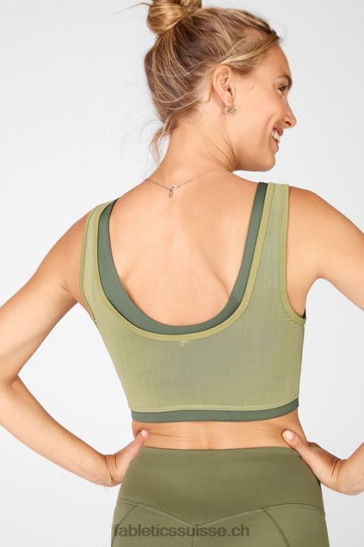 femmes soutien-gorge double couche B0B6R1922 noisette/safari Fabletics