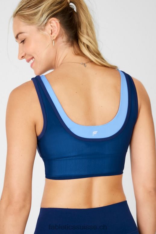 femmes soutien-gorge double couche B0B6R1923 marine/marine Fabletics