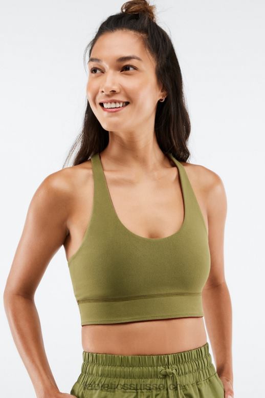 femmes soutien-gorge mi-long réversible simone sculptknit B0B6R1862 brique/olive fanée Fabletics