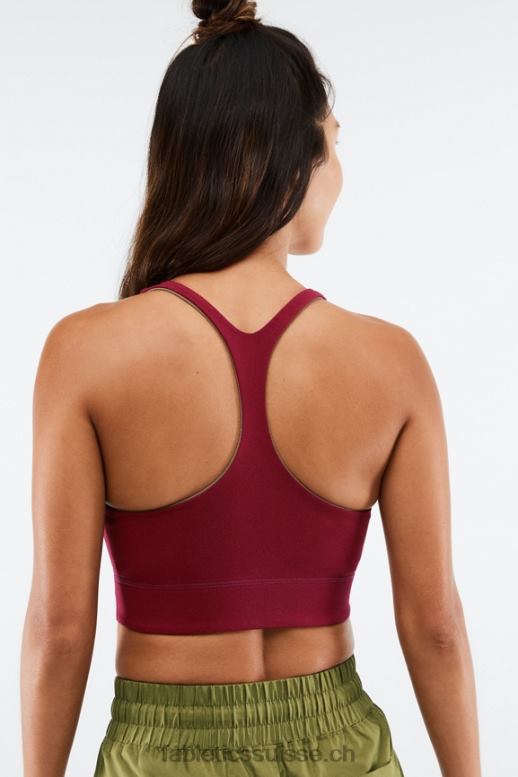 femmes soutien-gorge mi-long réversible simone sculptknit B0B6R1862 brique/olive fanée Fabletics