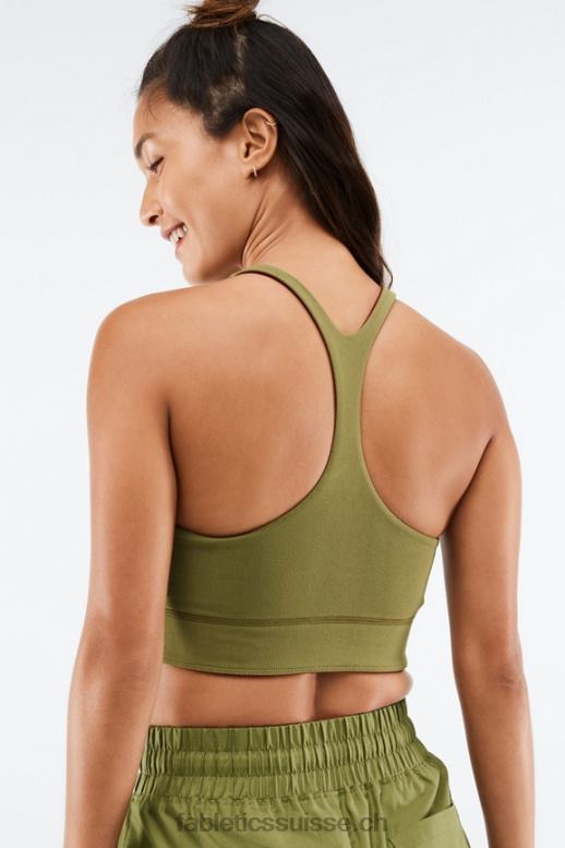 femmes soutien-gorge mi-long réversible simone sculptknit B0B6R1862 brique/olive fanée Fabletics