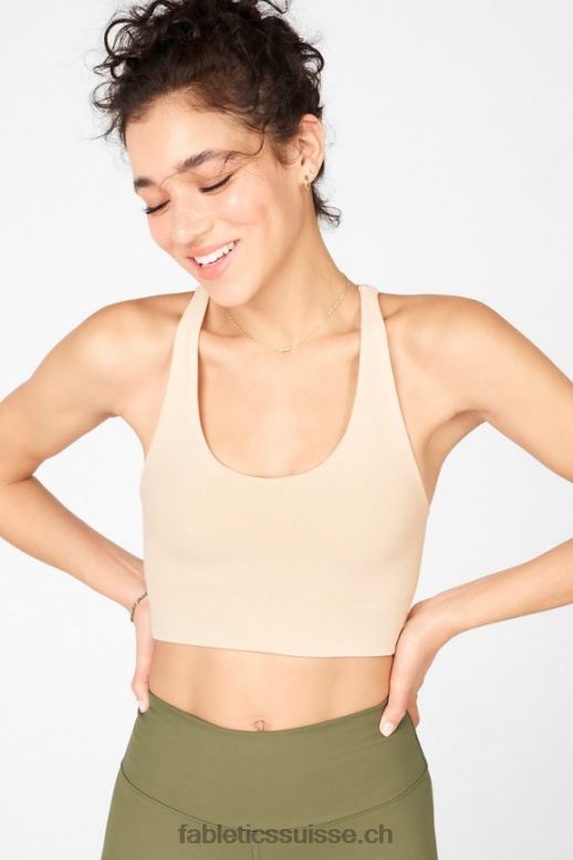 femmes soutien-gorge mi-long simone en maille sculpturale B0B6R1916 Tapioca Fabletics