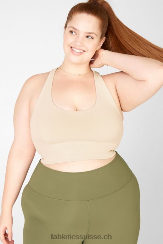 femmes soutien-gorge mi-long simone en maille sculpturale B0B6R1917 Tapioca Fabletics