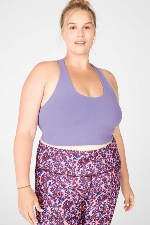 femmes soutien-gorge mi-long simone en maille sculpturale B0B6R1938 violette Fabletics