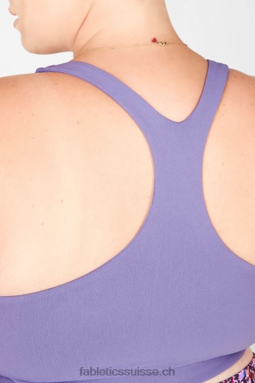 femmes soutien-gorge mi-long simone en maille sculpturale B0B6R1938 violette Fabletics