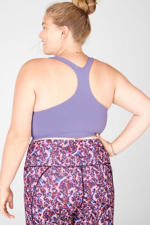 femmes soutien-gorge mi-long simone en maille sculpturale B0B6R1938 violette Fabletics