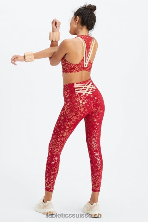 femmes soutien-gorge sport impact moyen boost 120 B0B6R1783 poussière d\'étoile rouge foncé / or Fabletics