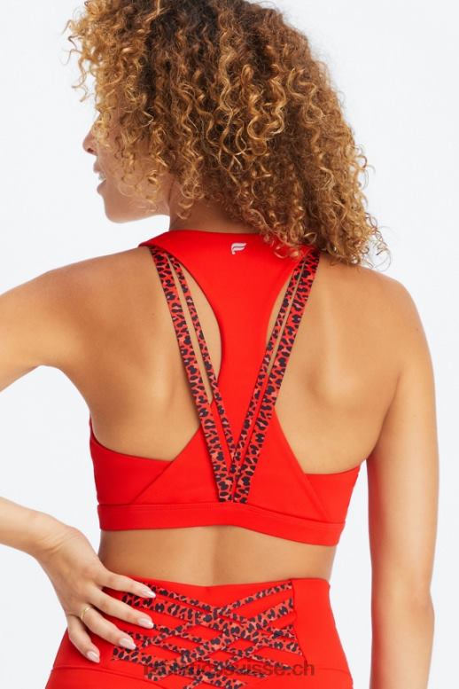 femmes soutien-gorge sport impact moyen boost 120 B0B6R1785 cerise électrique/mini léopard cerise électrique Fabletics